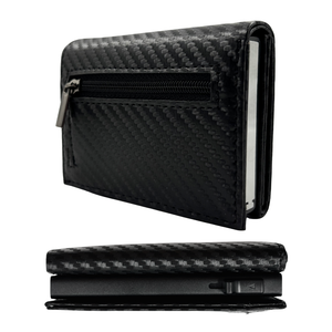 Billetera Tarjetera imantada personalizada a láser con bolsillo para monedas