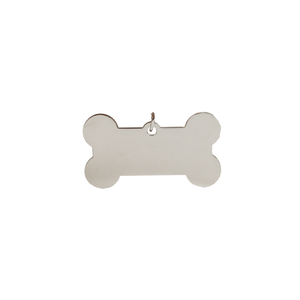 Placa Mascota Hueso Pequeño Personalizado con Láser