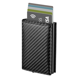 Billetera Tarjetera imantada personalizada a láser con bolsillo para monedas