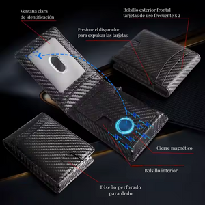 Billetera Tarjetera imantada con bolsillo para billetes (No personalizada)