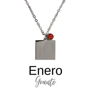 COLLAR PIEDRA MES NACIMIENTO PERSONALIZADO A LÁSER