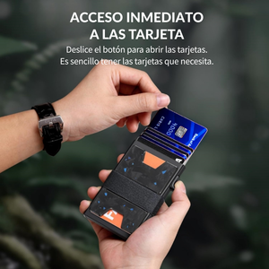 Tarjetero personalizado a láser con banda para billetes