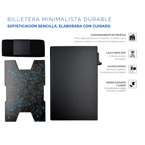 Tarjetero personalizado a láser con banda para billetes