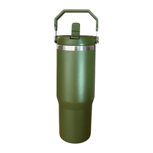 TERMO 890 mL ACERO INOXIDABLE CON AGARRADERA SUPERIOR PERSONALIZADO A LÁSER