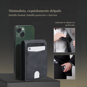 Billetera Tarjetera imantada con bolsillo para billetes (No personalizada)