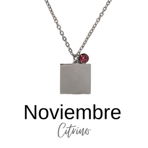 COLLAR PIEDRA MES NACIMIENTO PERSONALIZADO A LÁSER