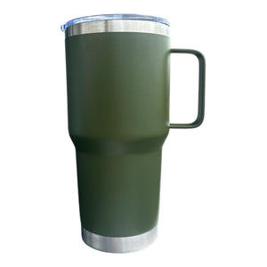 TERMO/VASO 890 mL EN ACERO INOXIDABLE CON AGARRADERA PERSONALIZADO CON LÁSER