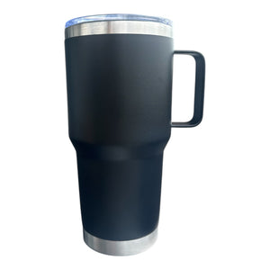 TERMO/VASO 890 mL EN ACERO INOXIDABLE CON AGARRADERA PERSONALIZADO CON LÁSER