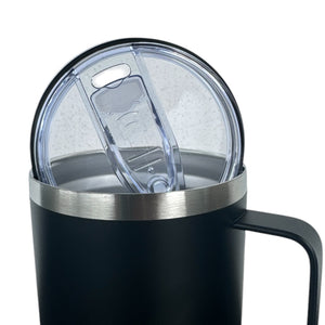 TERMO/VASO 890 mL EN ACERO INOXIDABLE CON AGARRADERA PERSONALIZADO CON LÁSER