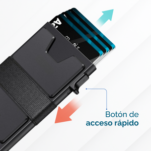 Tarjetero personalizado a láser con banda para billetes