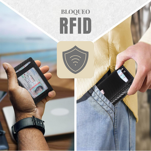 Billetera Tarjetera imantada con bolsillo para billetes (No personalizada)