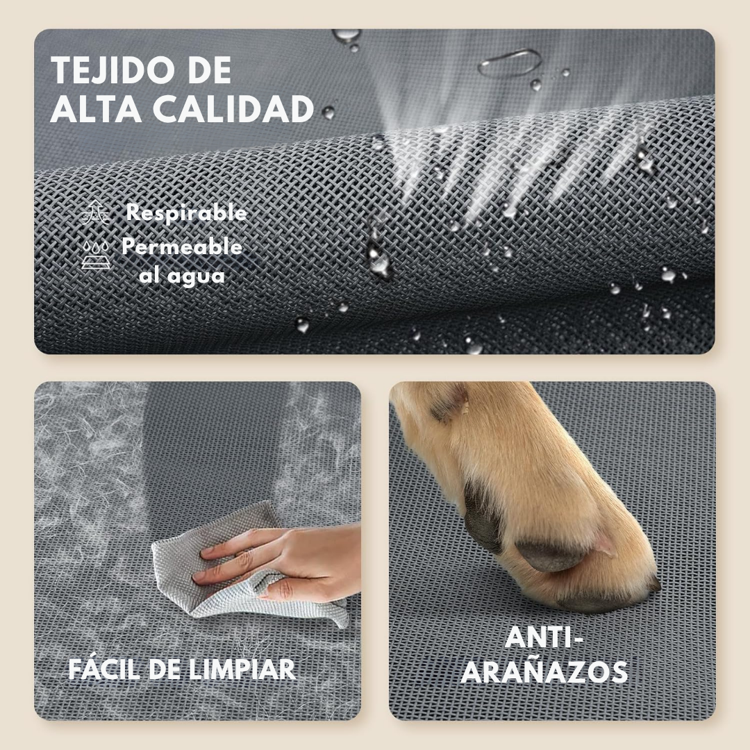 CAMA PARA PERRO ELEVADA CON BORDES EN U ACOLCHADO PERSONALIZADO CON NOMBRE