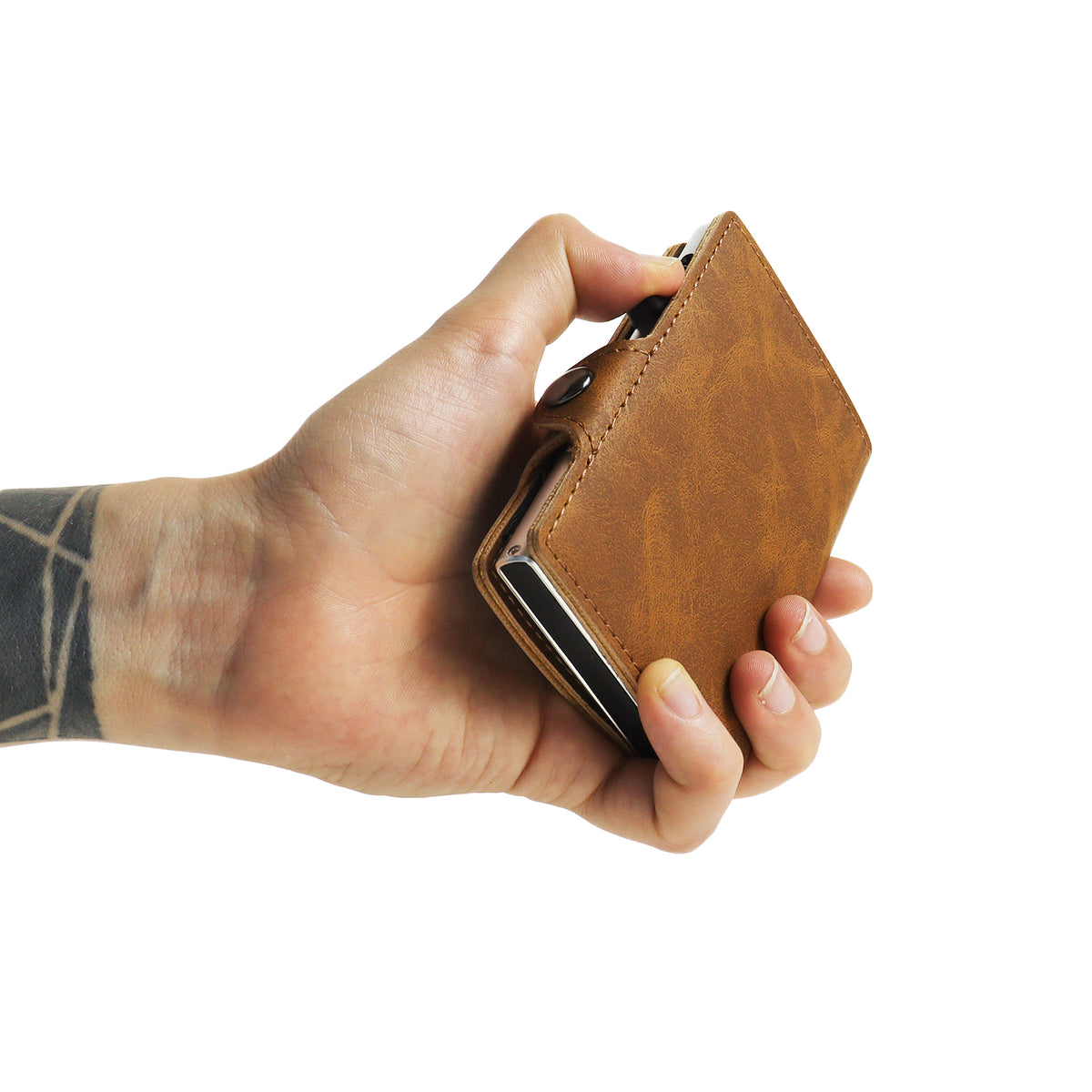 Billetera Tarjetera tipo broche Personalizada con Láser