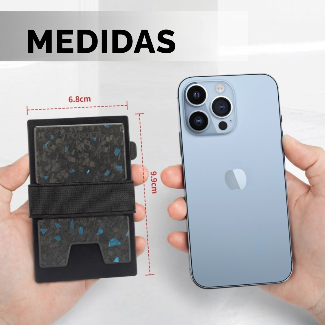 Tarjetero personalizado a láser con banda para billetes