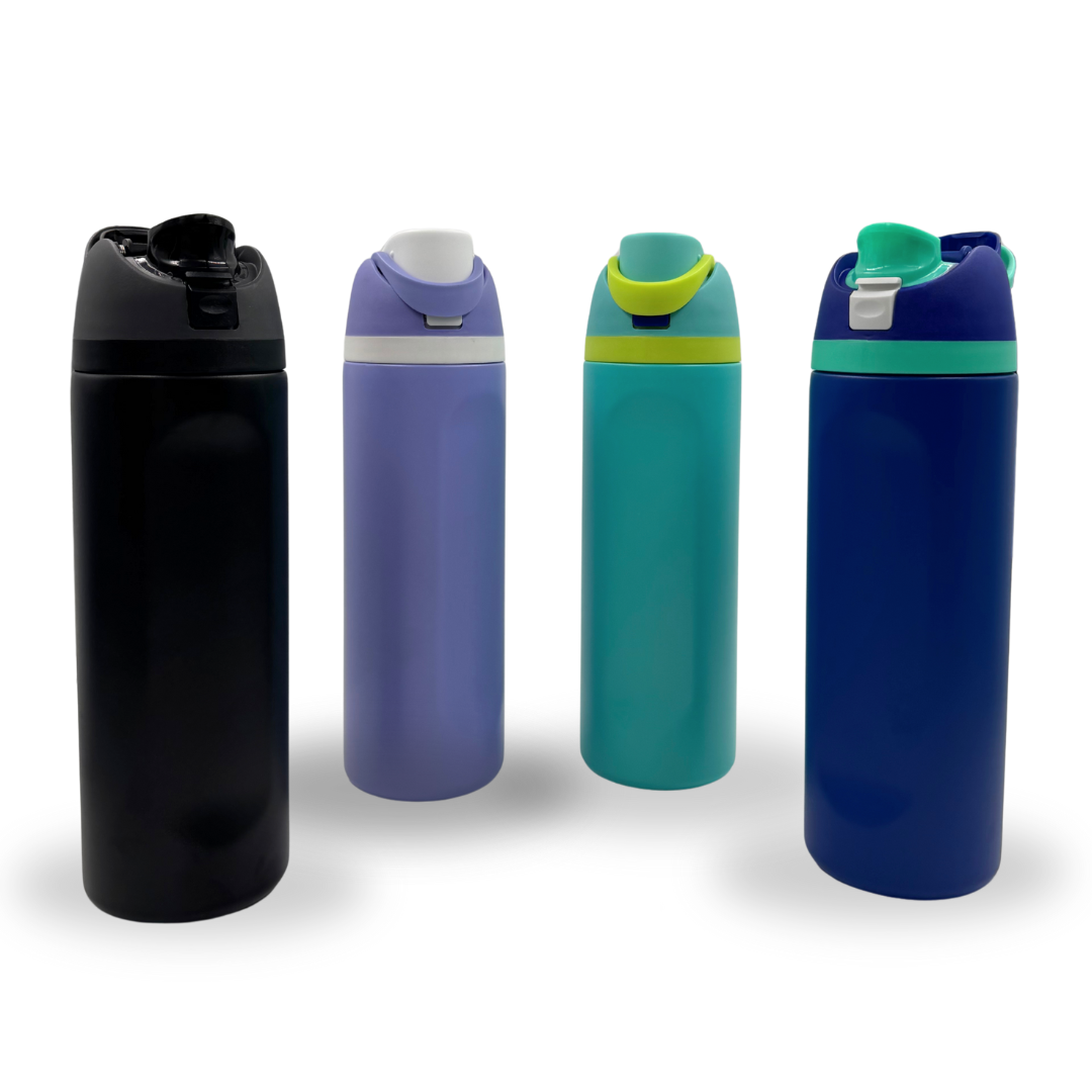 TERMO 710 ml EN ACERO INOXIDABLE PERSONALIZADO LÁSER CON PITILLO ANTIARRUGAS