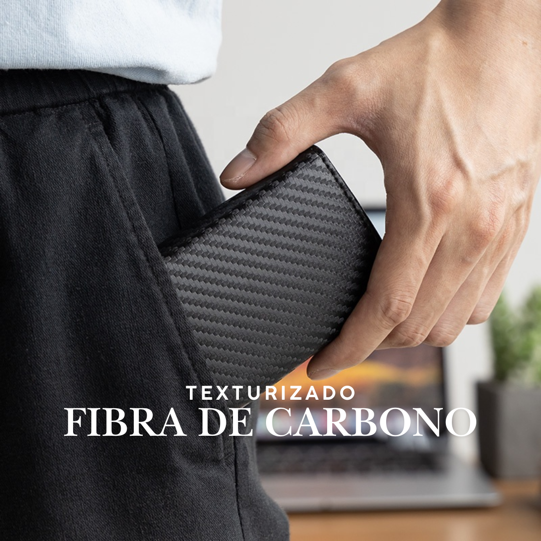 Billetera Tarjetera imantada personalizada a láser con bolsillo para monedas