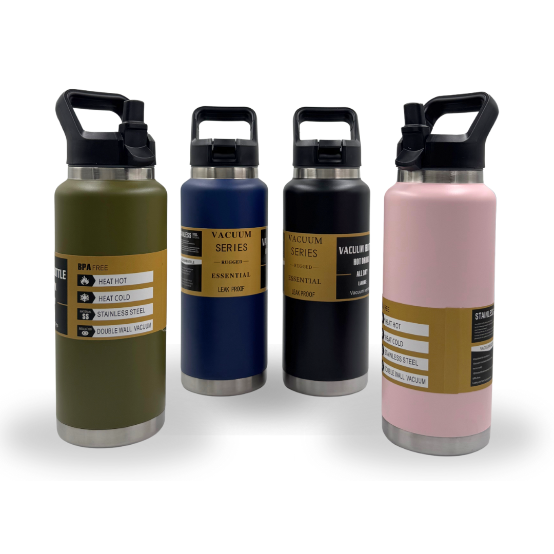 TERMO 1.1 L EN ACERO INOXIDABLE CON AGARRADERA PERSONALIZADO LÁSER