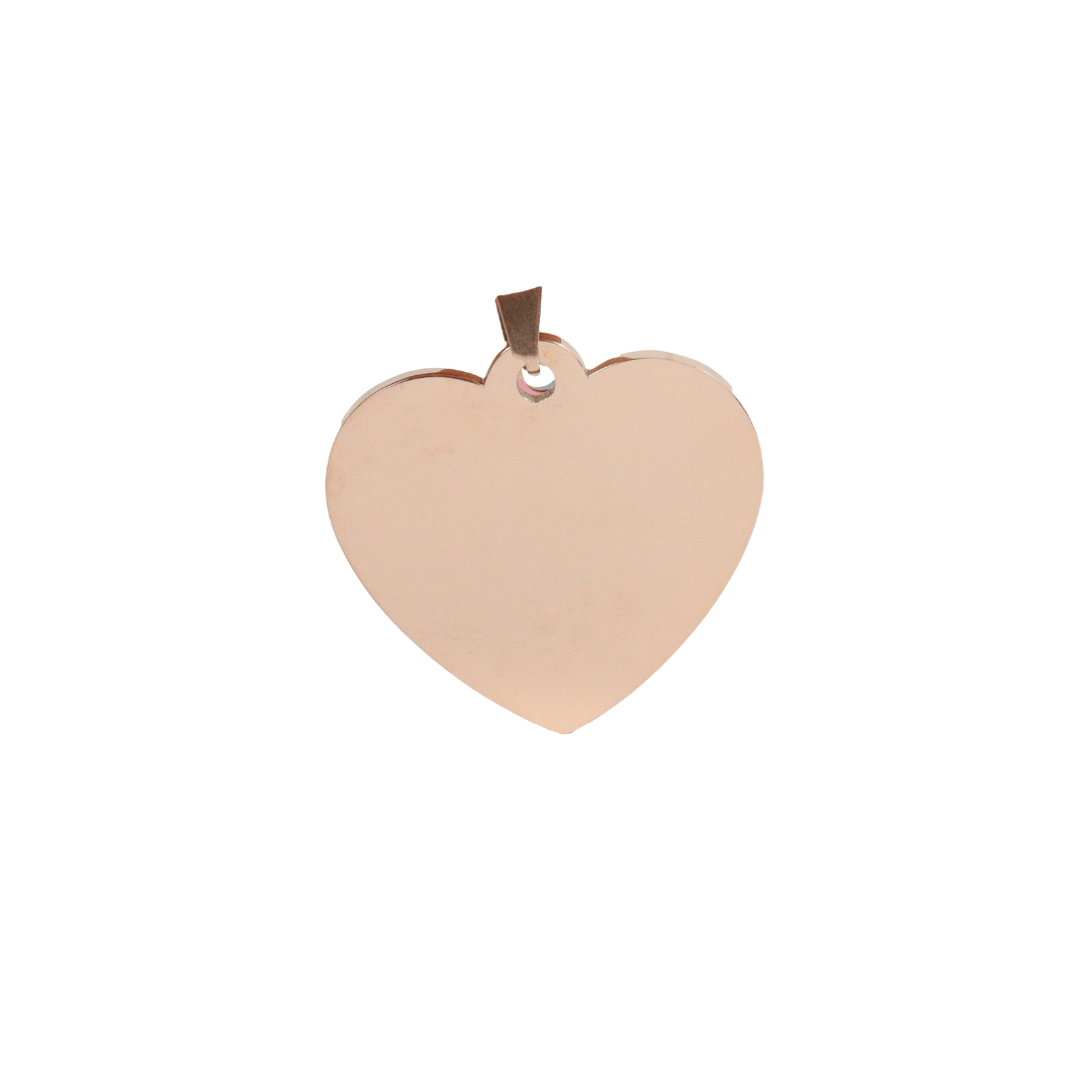 Placa Mascota Corazón Personalizado con Láser