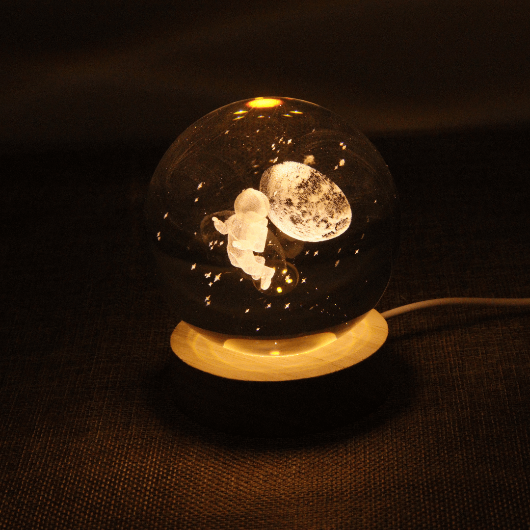 Lámpara Bola de Cristal sistema solar - Lámpara Luna