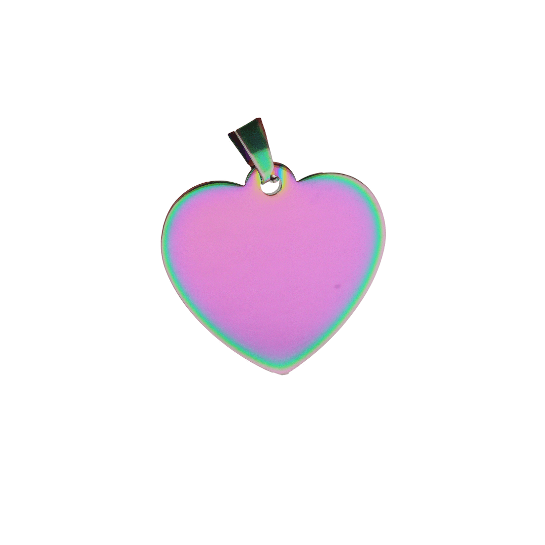 Placa Mascota Corazón Personalizado con Láser