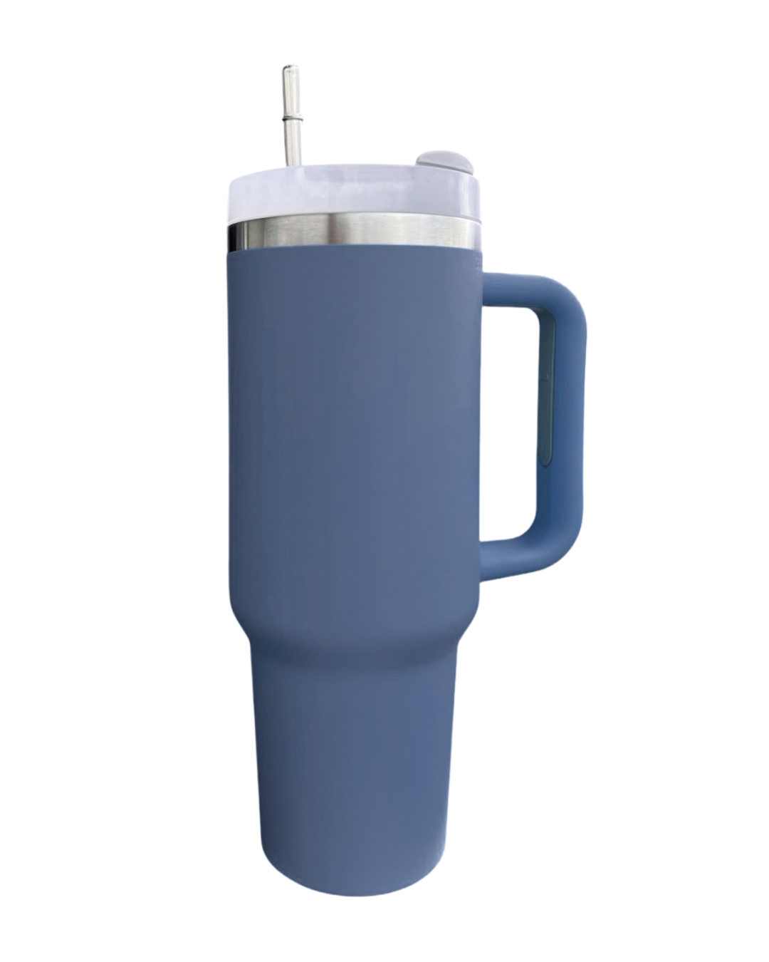 TERMO CON AGARRADERA EN ACERO INOXIDABLE CON PAJITA METÁLICA PERSONALIZADO A LÁSER