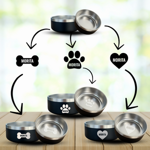 Plato Comedero Para Mascotas En Acero Inoxidable