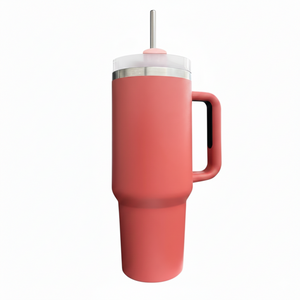 TERMO CON AGARRADERA EN ACERO INOXIDABLE CON PAJITA METÁLICA PERSONALIZADO A LÁSER