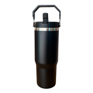 Termo 890 mL con Agarradera Superior en cero inoxidable personalizado a láser