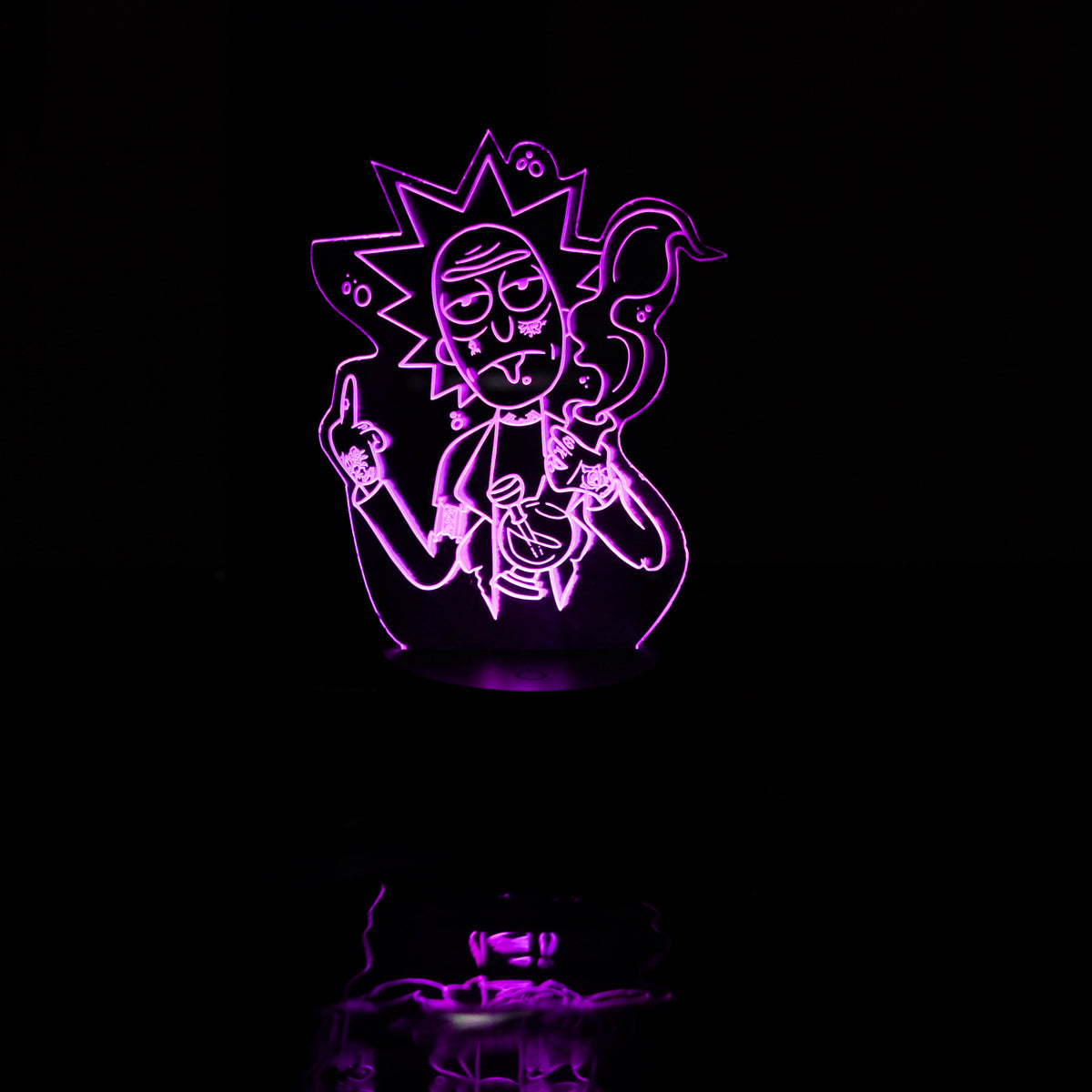 LÁMPARA EN  ACRÍLICO CON ILUSTRACÍON