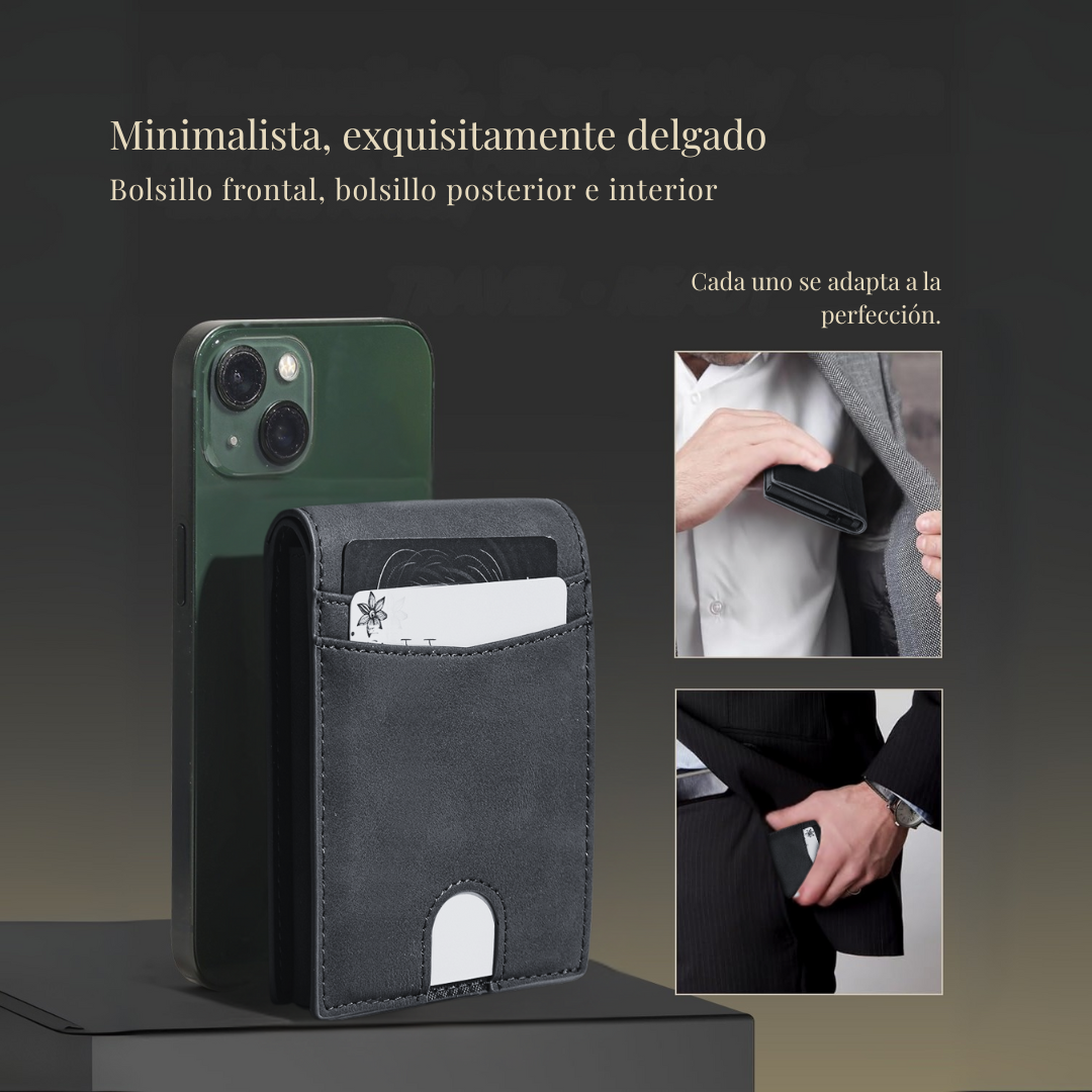 Billetera Tarjetera imantada con bolsillo para billetes (No personalizada)