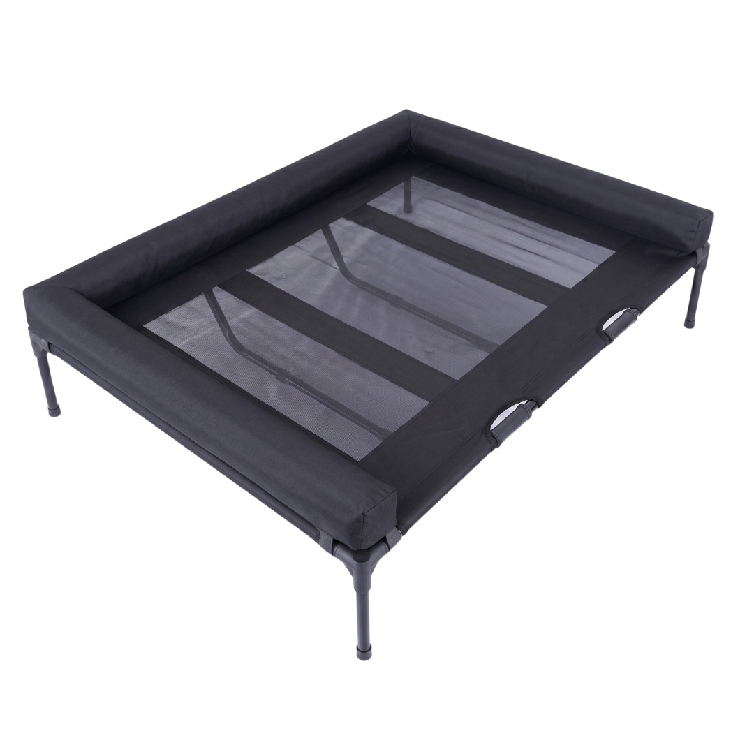 CAMA PARA PERRO ELEVADA CON BORDES EN U ACOLCHADO PERSONALIZADO CON NOMBRE