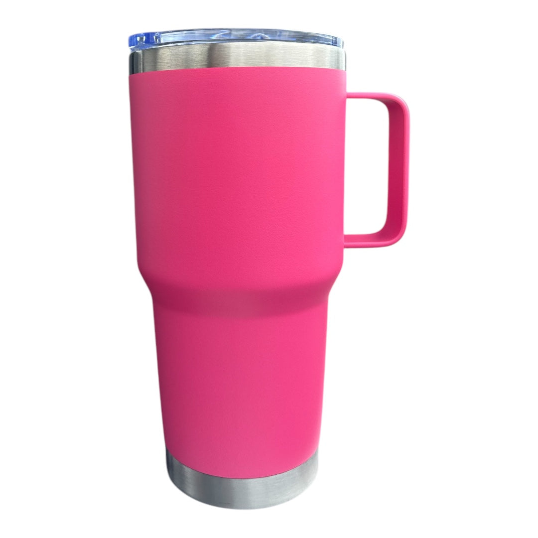 TERMO/VASO 890 mL EN ACERO INOXIDABLE CON AGARRADERA PERSONALIZADO CON LÁSER