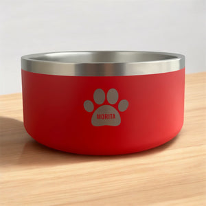 Plato Comedero Para Mascotas En Acero Inoxidable