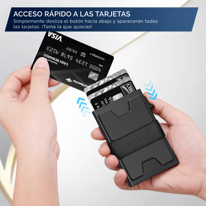 Tarjetero personalizado a láser con banda para billetes