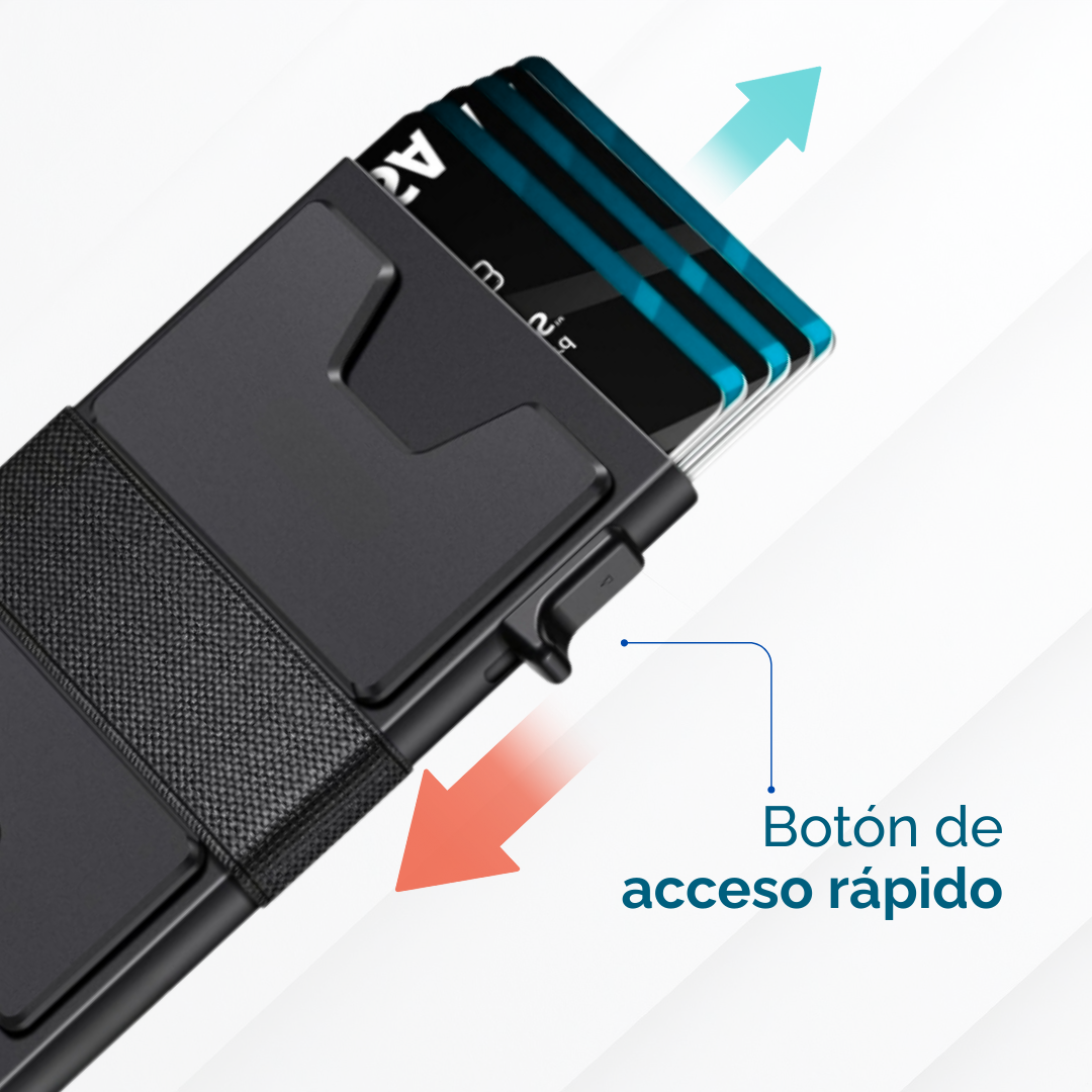 Tarjetero personalizado a láser con banda para billetes