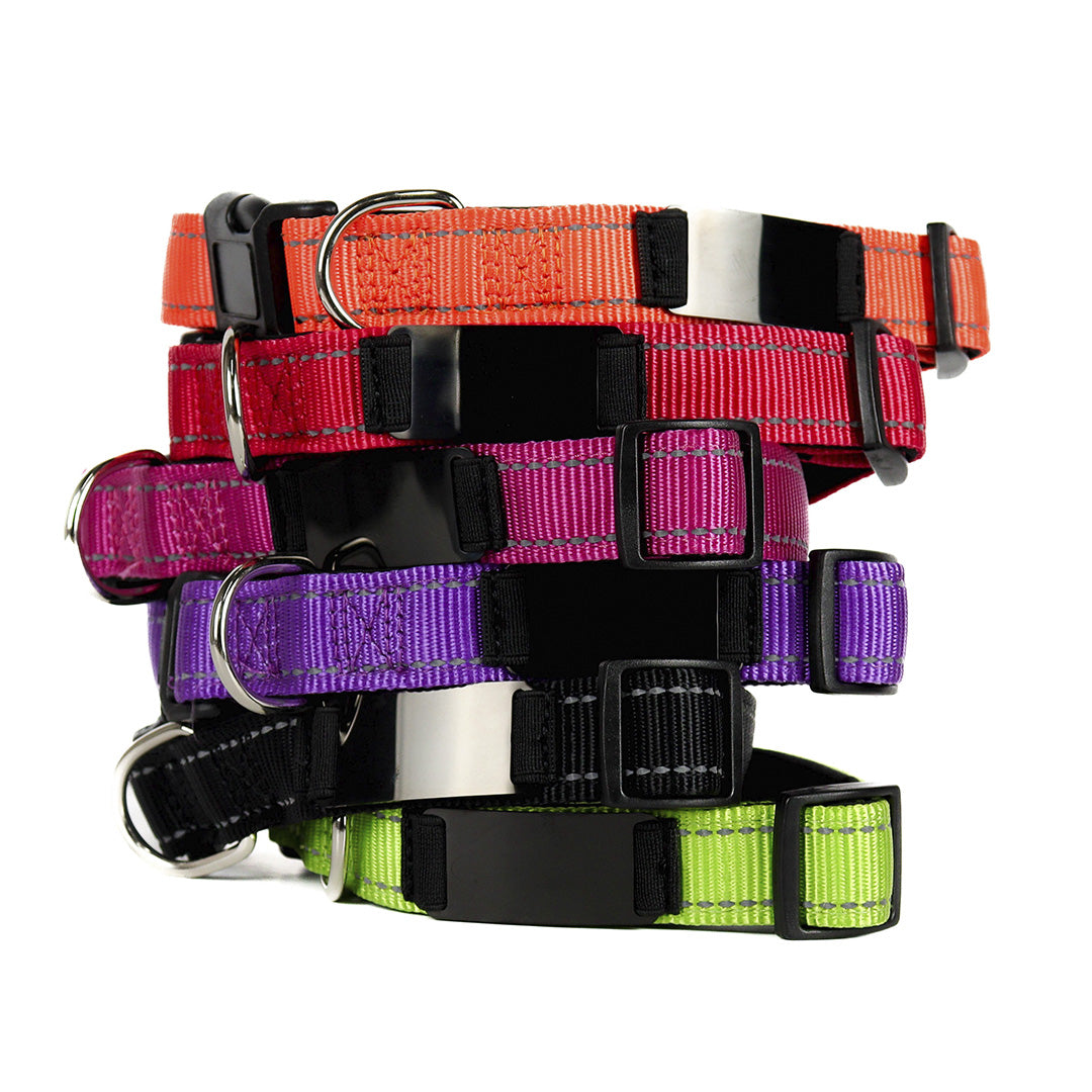 COLLAR REFLECTIVO PERSONALIZADO CON LÁSER PARA PERRO