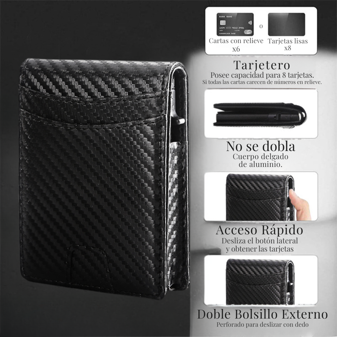 Billetera Tarjetera imantada con bolsillo para billetes (No personalizada)