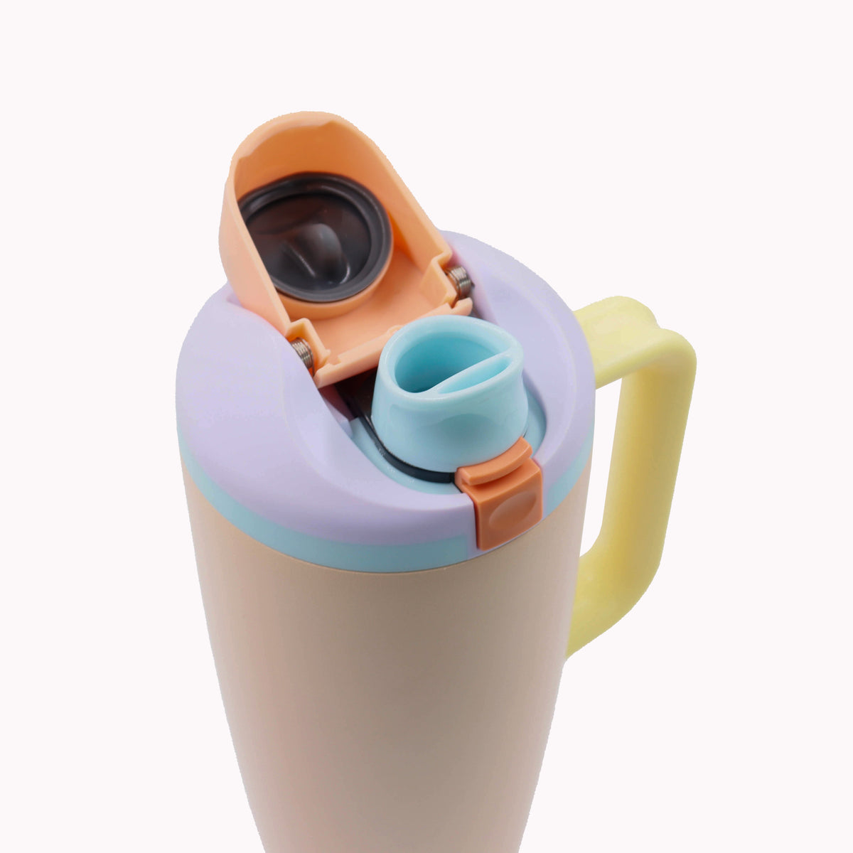TERMO 1.2 L EN ACERO INOXIDABLE CON AGARRADERA Y BOQUILLA ANTIARRUGAS PERSONALIZADO LÁSER