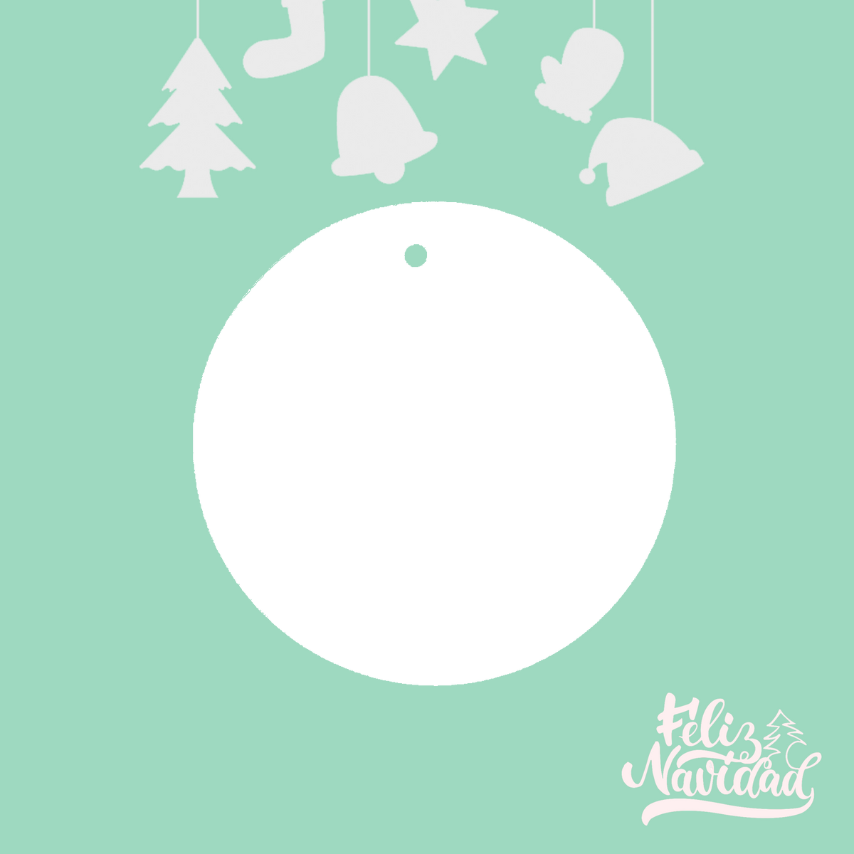 COLGANTES NAVIDEÑOS PERSONALIZADOS X6 UNIDADES