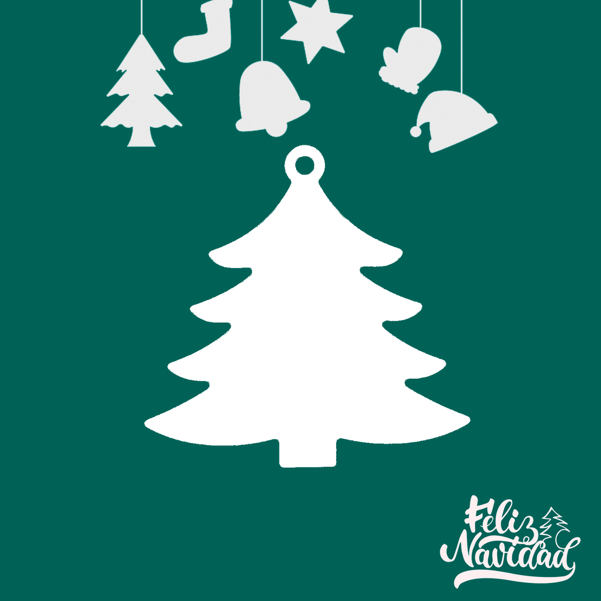 COLGANTES NAVIDEÑOS PERSONALIZADOS X6 UNIDADES